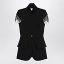 Alexander MC Queen Shleeless Jacket w czarnej/kości słoniowej Spider Web Lace