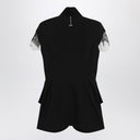 Alexander MC Queen Shleeless Jacket w czarnej/kości słoniowej Spider Web Lace