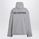 Balenciaga Denim und Fleece -Baumwolljacke mit Logo