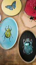 Les Ottomans Decorative Hand Painted Iron Tray Bug