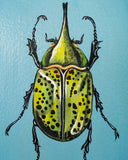 Les Ottomans Decorative Hand Painted Iron Tray Bug