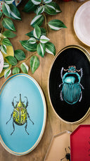 Les Ottomans Decorative Hand Painted Iron Tray Bug