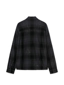Juun.J Island Washed Check Coach Shirt
