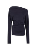 Ann Demeulemeester Roos Bias Cut Drop Shoulder Top