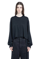 Ann Demeulemeester Nikita Relax Fit Boxy Cropped T Shirt With "It Reminded Me Of Us" Print