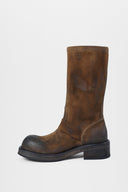 Ann Demeulemeester Sarith Engineer Biker Boots With Buckles (2601 W A40 Lt194 D0028)