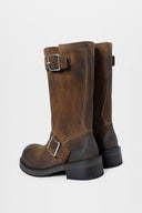 Ann Demeulemeester Sarith Engineer Biker Boots With Buckles (2601 W A40 Lt194 D0028)
