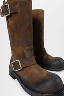 Ann Demeulemeester Sarith Engineer Biker Boots With Buckles (2601 W A40 Lt194 D0028)