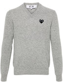 Maglione Comme Des Garçons Play U con stemma nero lavorato a maglia