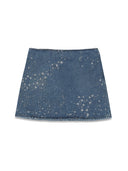Versace Glitter Denim Skirt