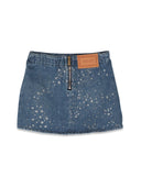 Versace Glitter Denim Skirt