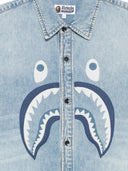 Bape Shark Light Denim Ls Shirt M