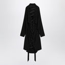 Abito da camicia nera Balenciaga con nastri intrecciati