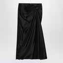 Balenciaga Draped Black Skirt In Cupro Twill