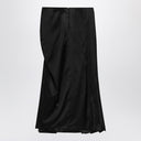 Balenciaga Draped Black Skirt In Cupro Twill