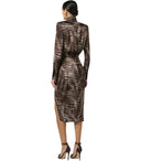 Elisabetta Franchi Brown Alligator Print Dress