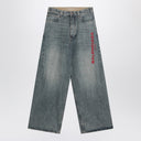 Balenciaga Light Washed Blue Baggy Jeans With Logo