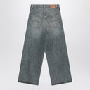 Balenciaga Light Washed Blue Baggy Jeans With Logo