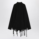 Balenciaga Black Lingerie Style Shirt In Lyocell Poplin