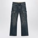 Balenciaga Blue Cargo Regular Jeans With A Faded Effect