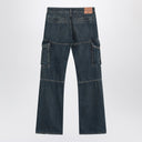 Balenciaga Blue Cargo Regular Jeans With A Faded Effect