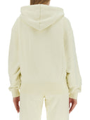 Sweat-shirt blanc avec logo