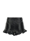Self Portrait Black Faux Leather Shorts