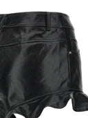 Self Portrait Black Faux Leather Shorts