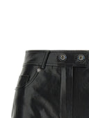 Self Portrait Black Faux Leather Shorts