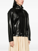 Self Portrait Black Faux Leather Biker Jacket