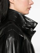 Self Portrait Black Faux Leather Biker Jacket