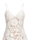 Self Portrait White Crochet Mini Dress