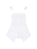 Self Portrait White Embroidered Mini Dress