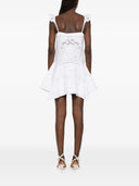 Self Portrait White Embroidered Mini Dress
