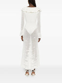Self Portrait White Floral Crochet Midi Dress