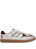 Alohas Tb.490 Grain Shimmer Silver Burgundy Leather Sneakers