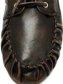 Alohas Rowan Brushed Brown Leather Loafers
