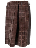 Niccolò Pasqualetti Piega Skirt Square Suede Patchwork