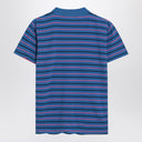 Balenciaga Laurel Classic Polo In Blue/Pink/Black Cotton Piqué