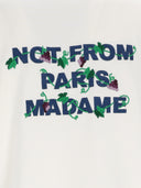 Dr�Le De Monsieur Off White Vine Embroidered Slogan T Shirt