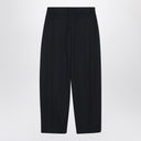 Alexander Mc Queen Wide Navy Blue Wool Trousers