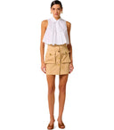 Elisabetta Franchi Camel Mini Skirt With Pockets
