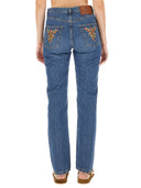 Estro jeans med logo -broderi