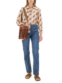 Estro jeans med logo -broderi