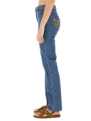Estro jeans med logo -broderi