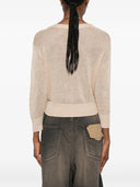 R13 3/4 Sleeve Twisted Front Cardigan