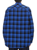 Chemise à imprimé de chèque blanc off