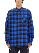 Chemise à imprimé de chèque blanc off