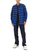 Chemise à imprimé de chèque blanc off