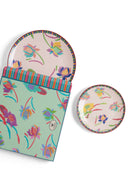 Lisa Corti Porcelain Set Plate Of 2 Japanese Pink